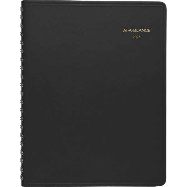slide 2 of 10, AT-A-GLANCE® 2026 Two Person Daily Appointment Book, Black, Large, 8"" x 11"", 1 ct