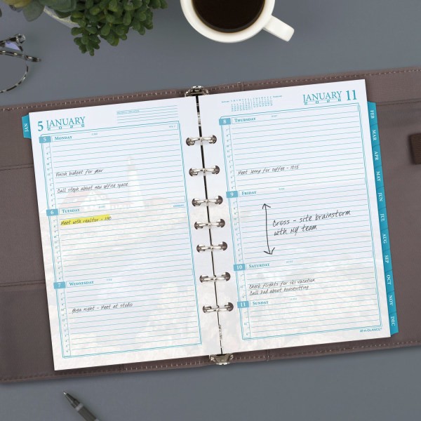 slide 9 of 9, AT-A-GLANCE® 2026 Seascapes Weekly Monthly Planner Refill, Loose-Leaf, Desk Size, 5 1/2"" x 8 1/2"", 1 ct