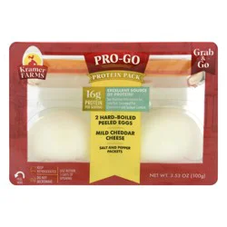 Kramer Farms Pro Go Protein Red 2 Hard Cooked Egg Cheddar S&P - 3.53 oz