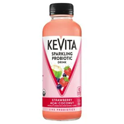 Kevita Sparkling Probiotic Drink Strawberry Acai Coconut 15.2 Fl Oz
