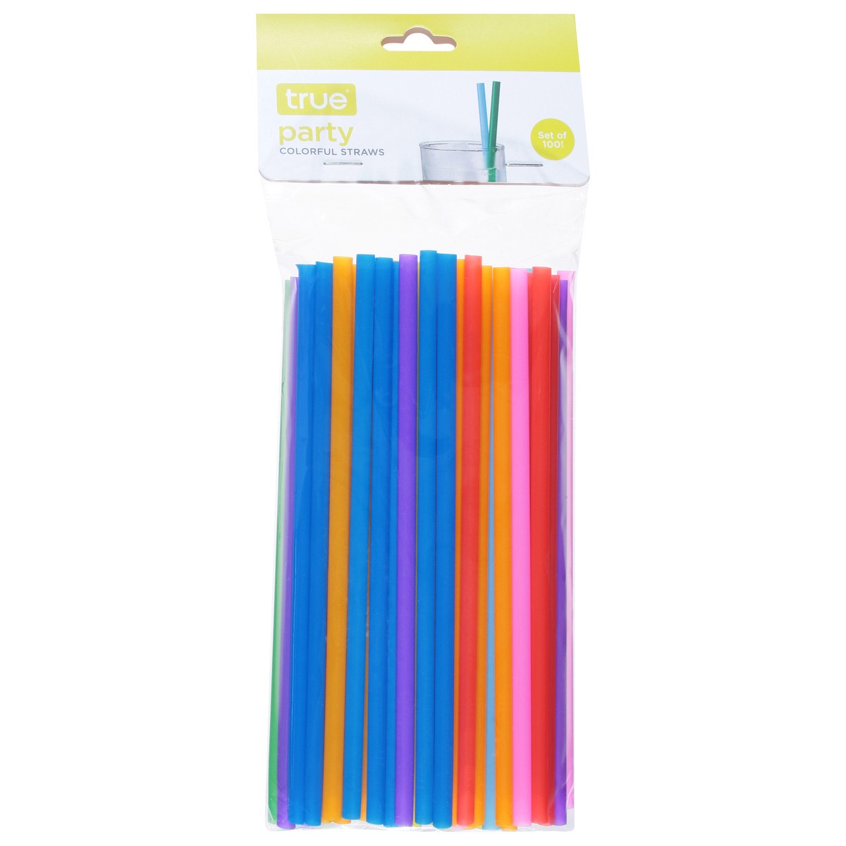 slide 11 of 11, True Straw Party Colorful, 1 ct