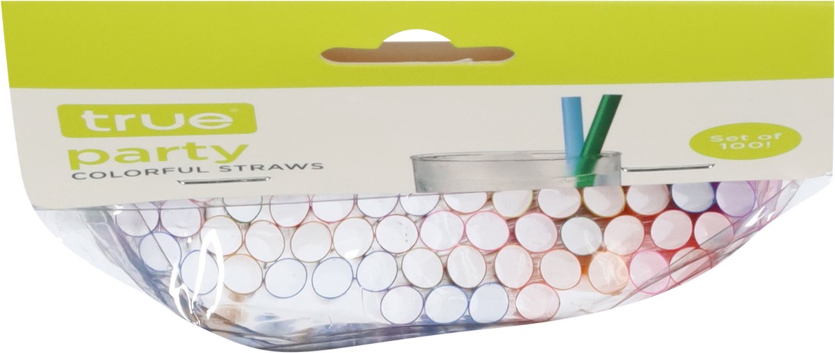 slide 2 of 11, True Straw Party Colorful, 1 ct