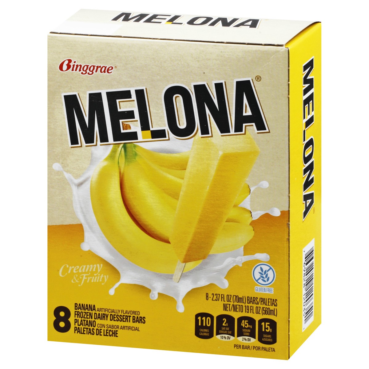 slide 6 of 9, Melona Banana Flavored Dessert Bars 8 ea, 8 ct