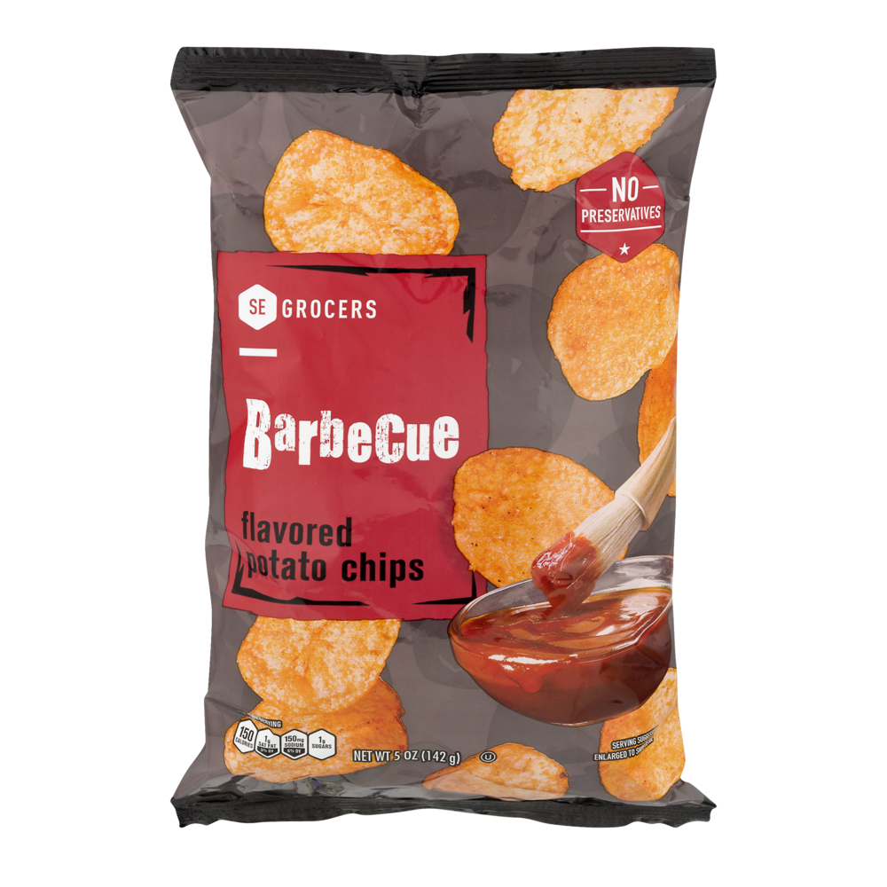 slide 1 of 1, SE Grocers Potato Chips Barbecue, 5 oz