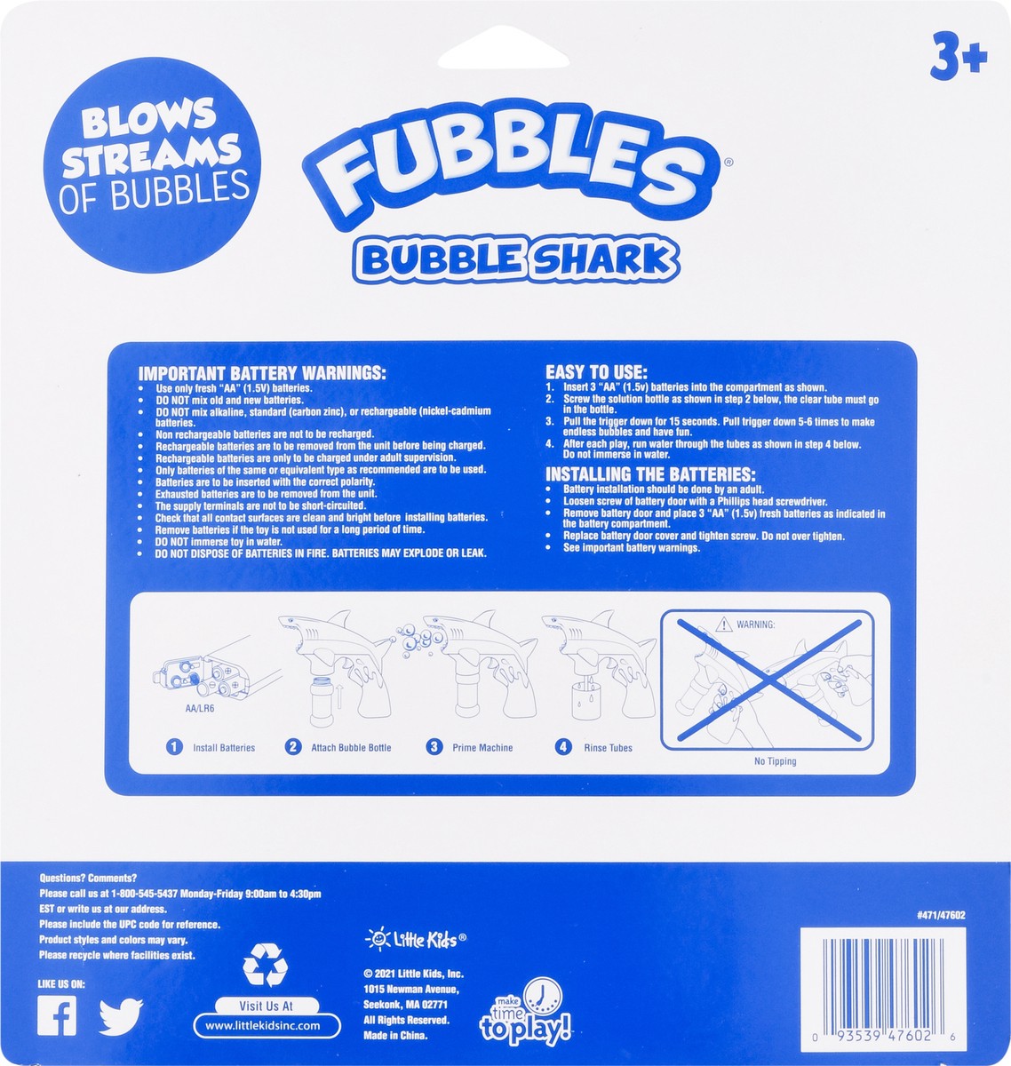 slide 8 of 12, Fubbles 3+ Years Bubble Shark 2.36 fl oz, 2.36 fl oz