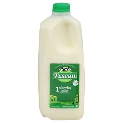 Tuscan Dairy 1% Low Fat Milk with Vitamin A and D, Half Gallon