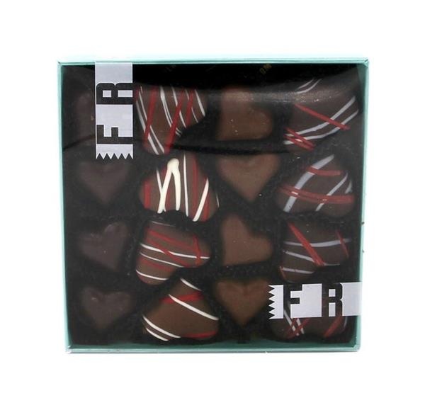 slide 1 of 1, V Chocolates Valentine Caramels & Truffles 16 Piece, 1 ct
