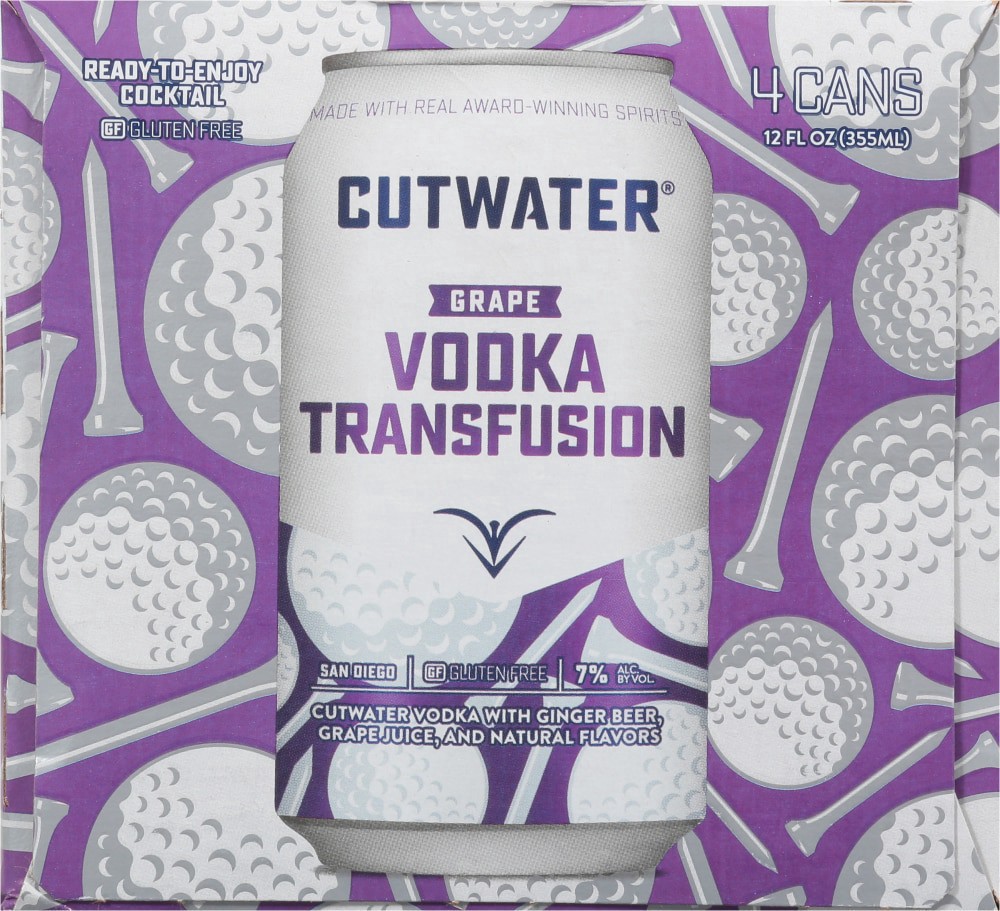 slide 3 of 4, Cutwater Spirits Vodka Transfusion, 4 ct