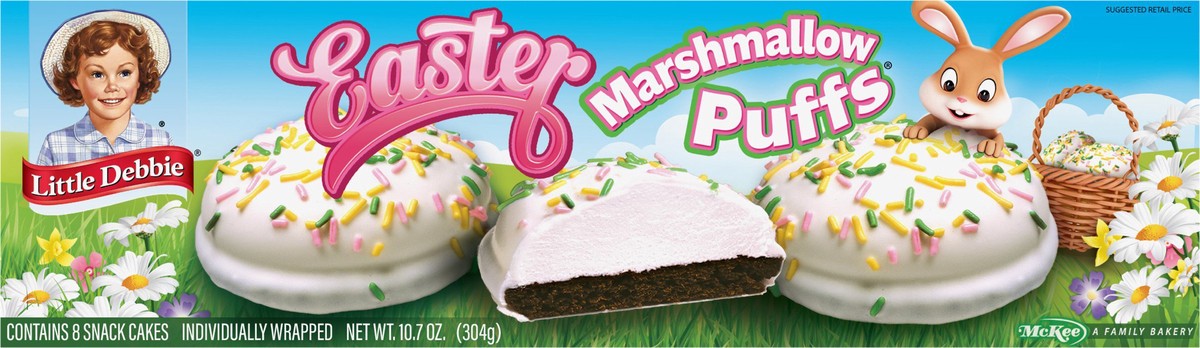 slide 7 of 11, Little Debbie Snack Cakes, Little Debbie Family Pack EASTER MARSHMALLOW PUFFS , 8 ct