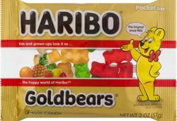 Haribo Goldbears Pocket Size Gummi Candy 2 oz