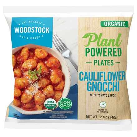 slide 1 of 1, Woodstock Organic Cauliflower Gnocchi With Tomato Sauce, 12 oz