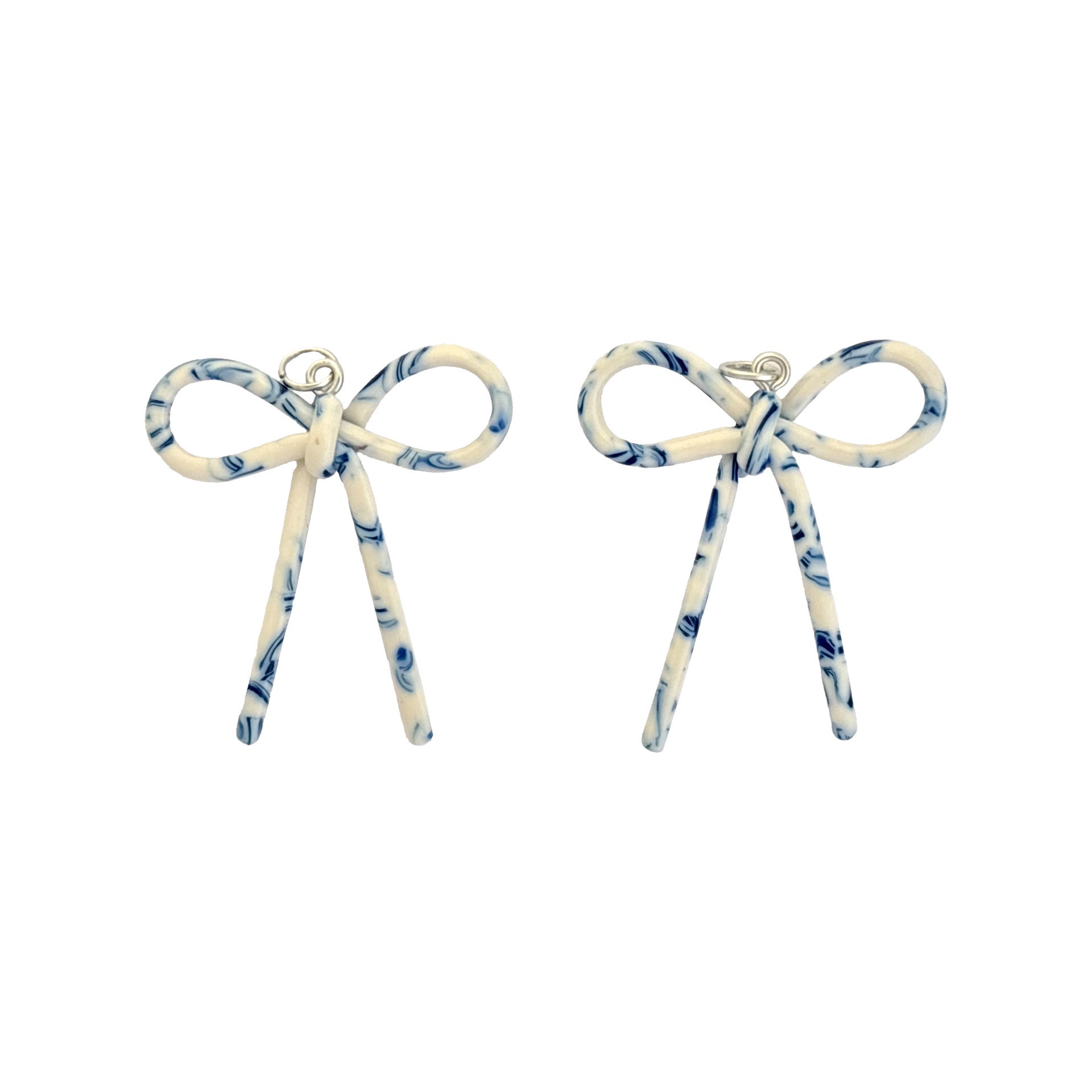 slide 2 of 3, Blue Moon Studio Blue & White Acrylic Bow Charms, 2ct., 2 ct