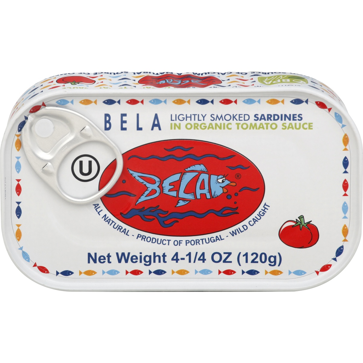 slide 1 of 1, Bela Lightly Smoked Sardines, In Tomato Sauce, 4.25 oz