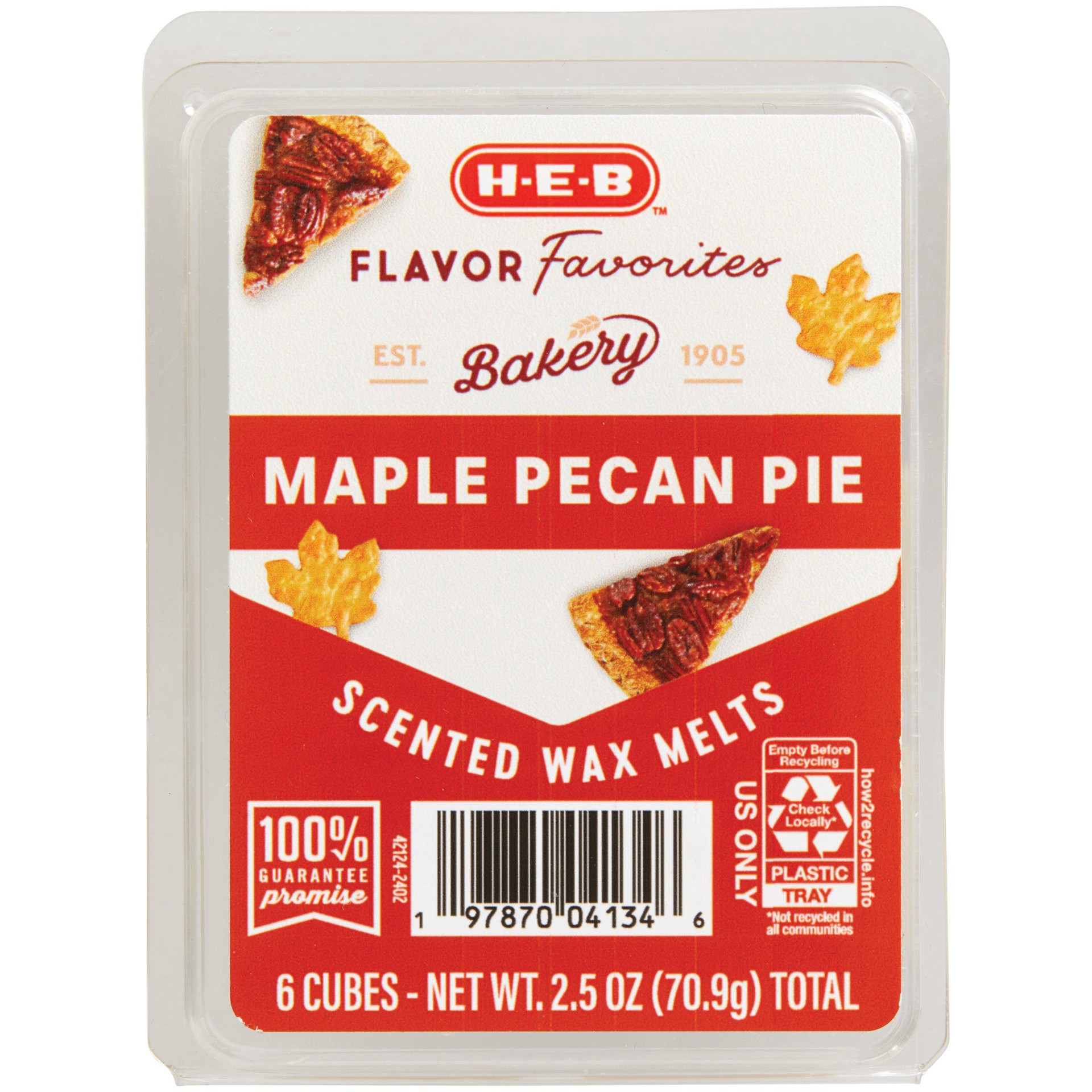 slide 1 of 1, H-E-B Flavor Favorites Maple Pecan Pie Scented Wax Melts, 2.5 oz