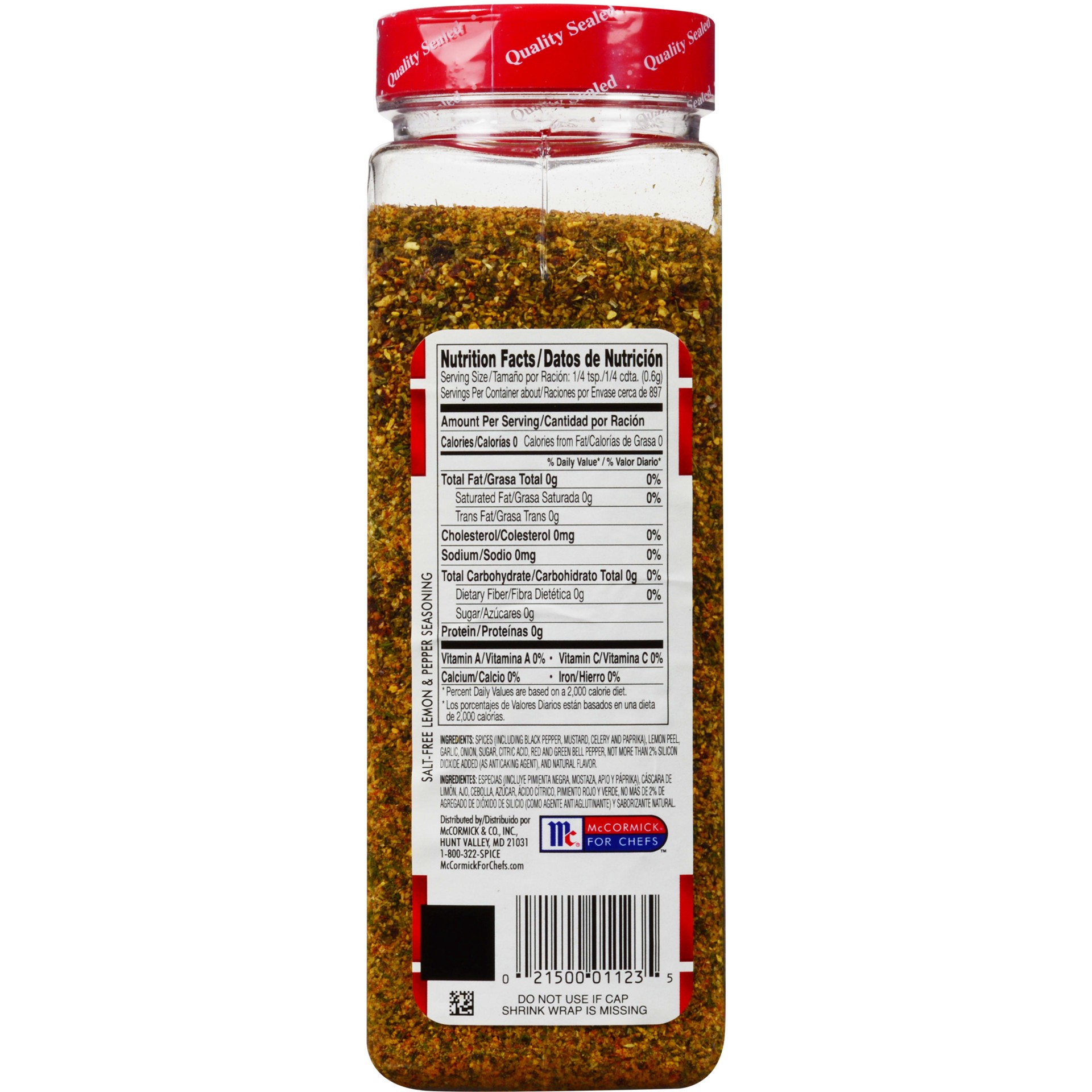 slide 4 of 5, Lawry's Salt Free Lemon & Pepper Seasoning, 19 oz, 19 oz