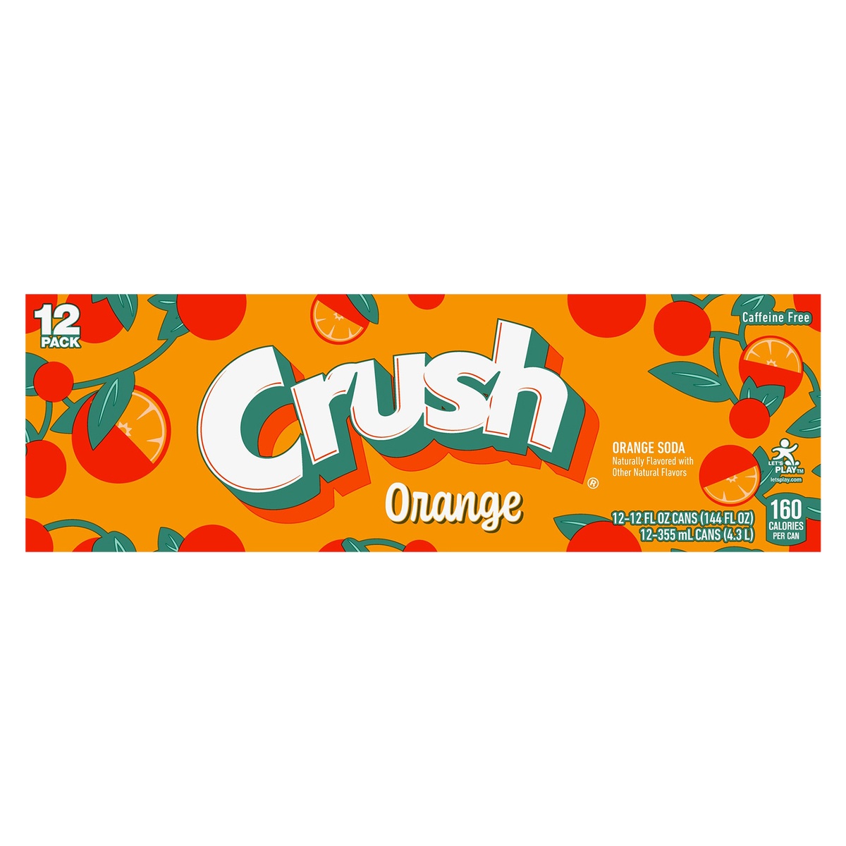 slide 1 of 1, Crush Orange Soda, 12 ct; 12 oz