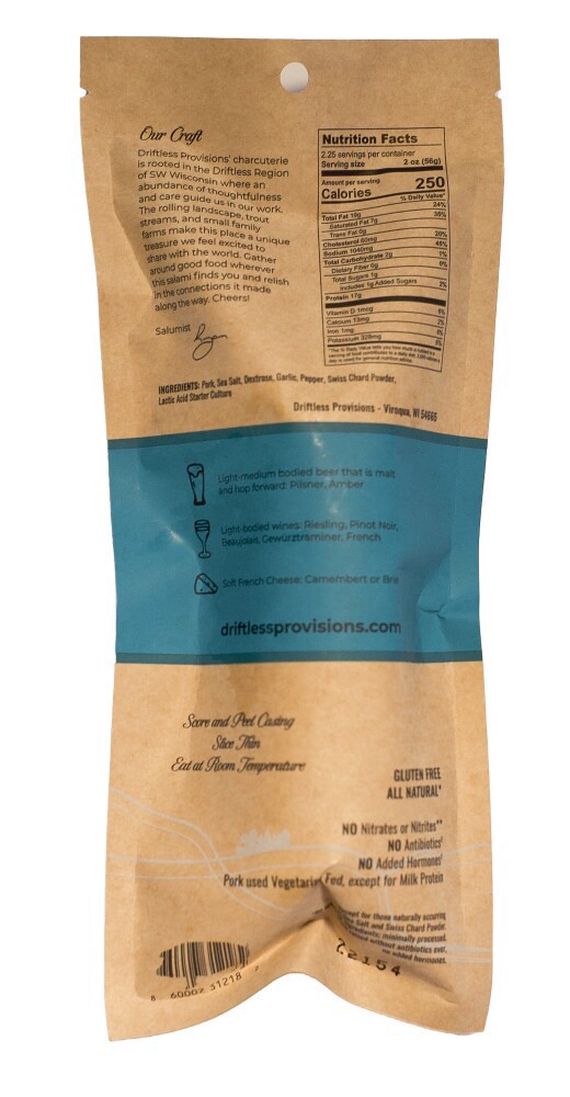 slide 2 of 3, Driftless Prov. Saucisson Sec, 4.5 oz