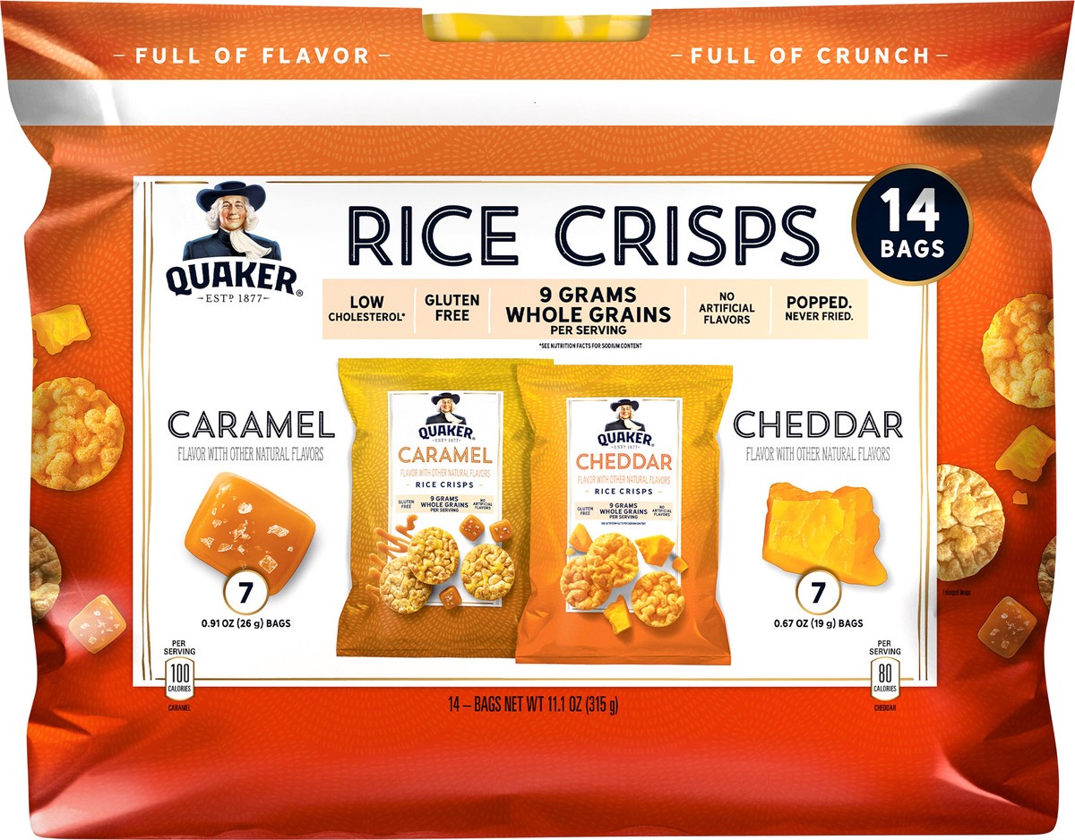 slide 8 of 8, Quaker Rice Crisps Variety Pack 11.1 Oz 14 Count, 14 ct