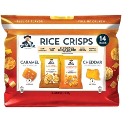 Quaker Rice Crisps Cheddar & Caramel Variety