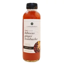 L&B Hibiscus Ginger Kombucha Drink - 16 oz