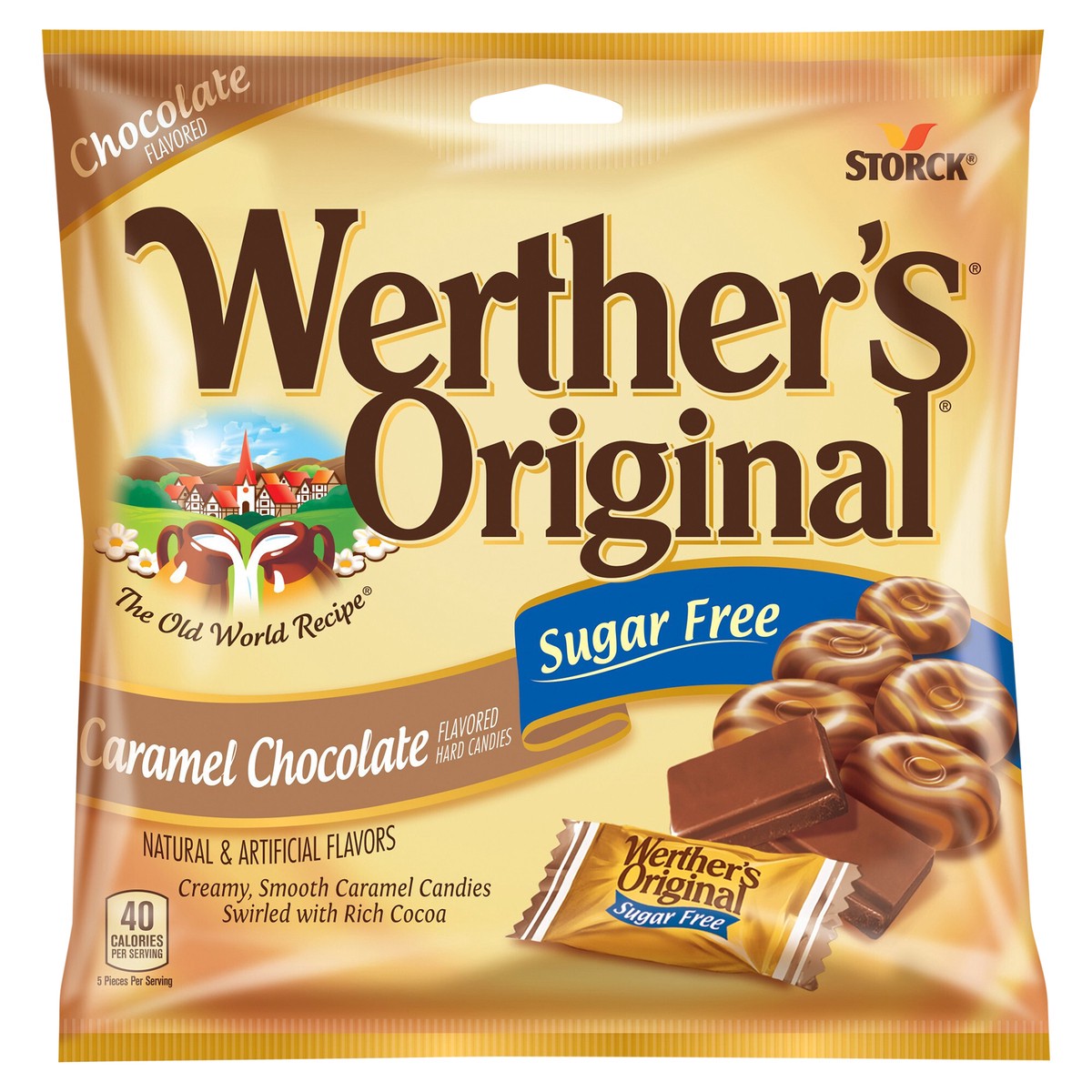 slide 1 of 3, Werther's Original Caramel Chocolate Candy, 2.35 oz