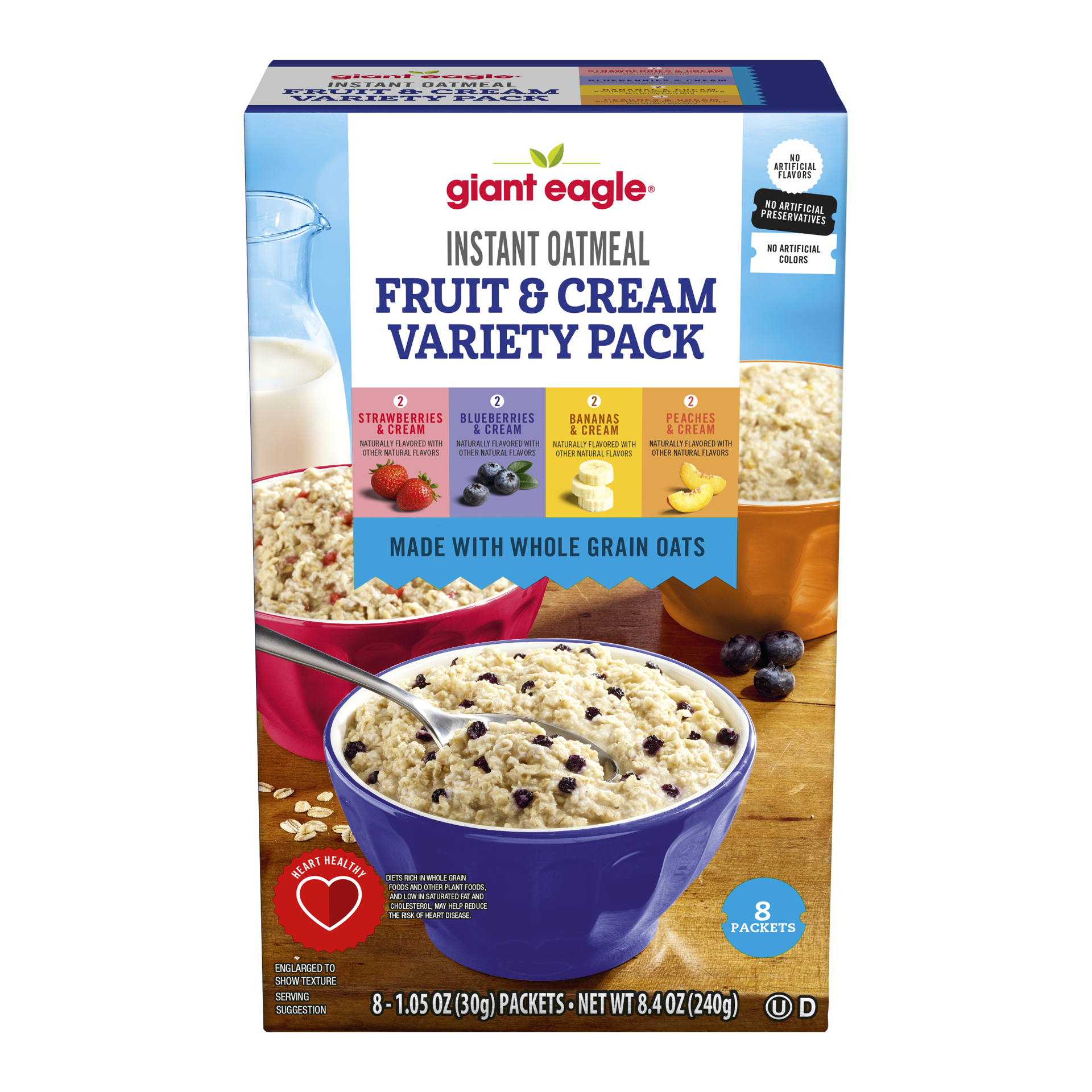 slide 1 of 1, Ge Oatmeal Fruit And Cream, 9.8 oz