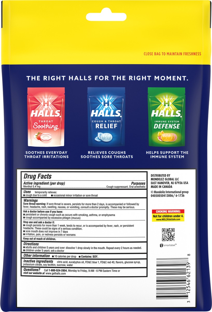 slide 7 of 9, HALLS Relief Mentho-Lyptus Cough Drops, Economy Pack, 80 Drops, 8.75 oz