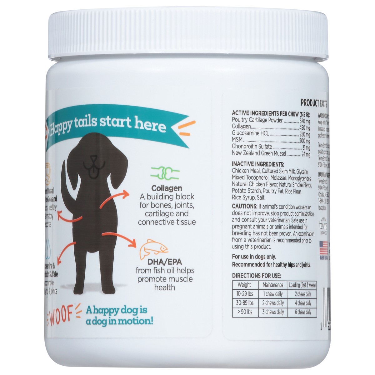 slide 14 of 14, TevraPet For Dogs Hop + Joint Well Bites Chicken Flavored Daily Chews 11.61 oz, 11.61 oz