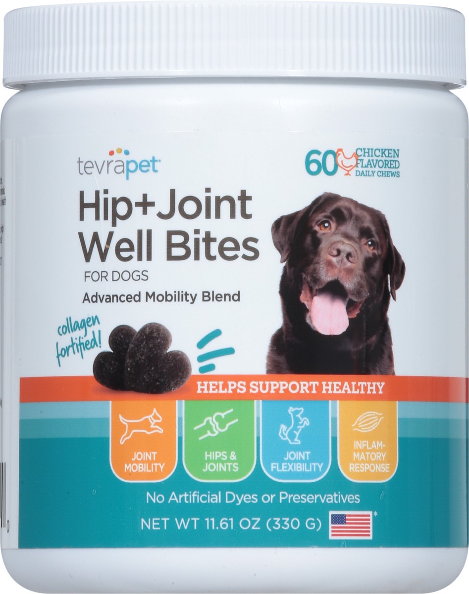 slide 9 of 14, TevraPet For Dogs Hop + Joint Well Bites Chicken Flavored Daily Chews 11.61 oz, 11.61 oz