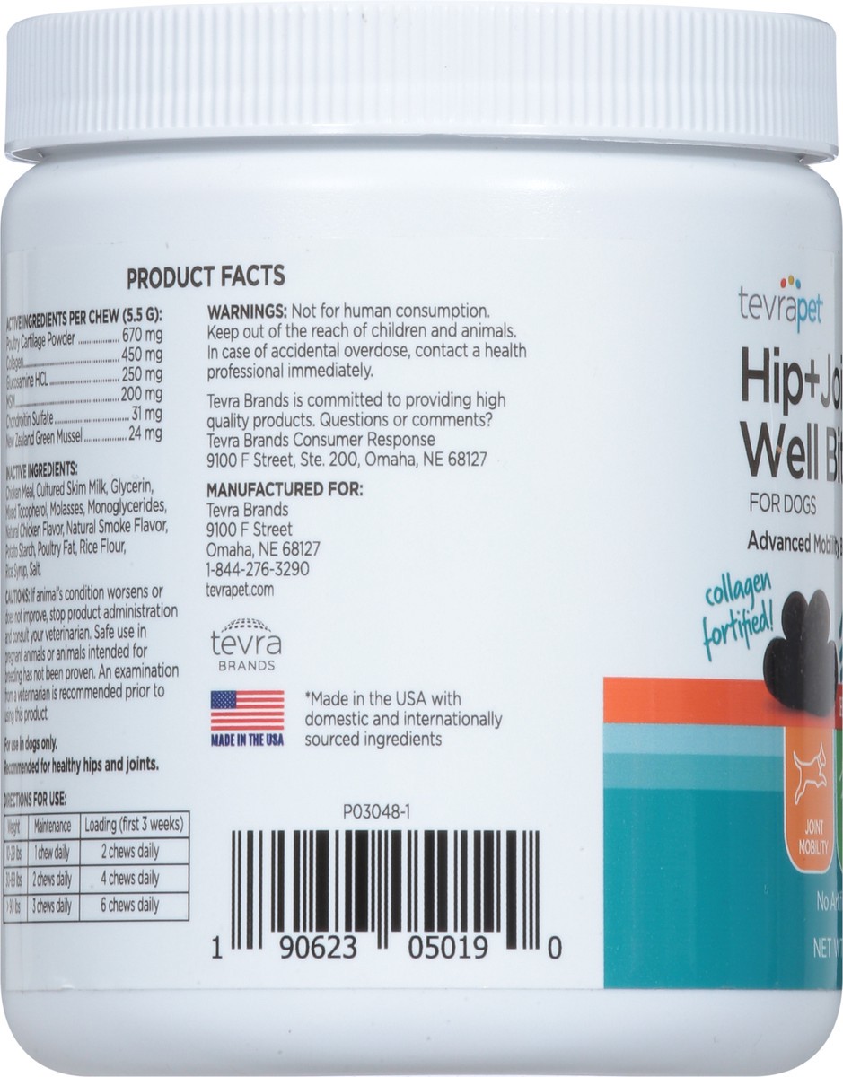 slide 10 of 14, TevraPet For Dogs Hop + Joint Well Bites Chicken Flavored Daily Chews 11.61 oz, 11.61 oz