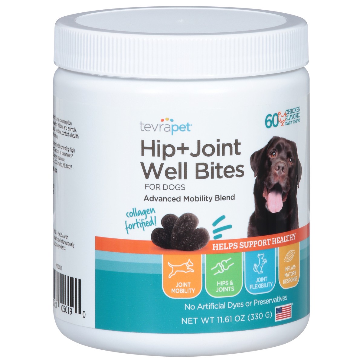 slide 11 of 14, TevraPet For Dogs Hop + Joint Well Bites Chicken Flavored Daily Chews 11.61 oz, 11.61 oz