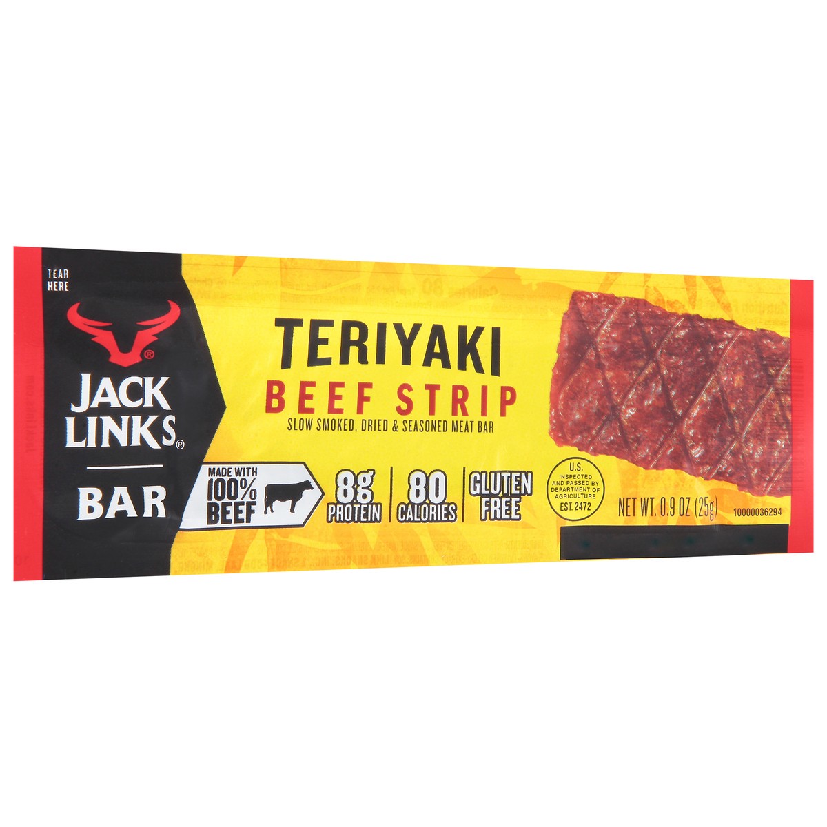 slide 2 of 9, Jack Link's Teriyaki Beef Jerky, 0.9 oz