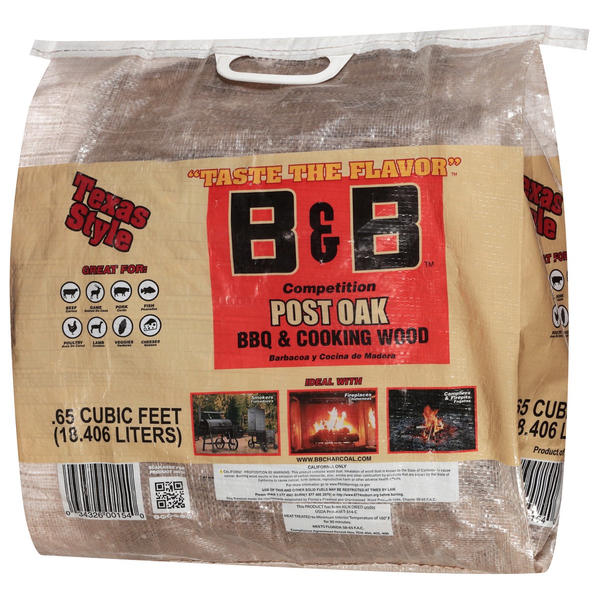 slide 5 of 9, B & B Post Oak BBQ & Cooking Wood 1 ea, 1 ct