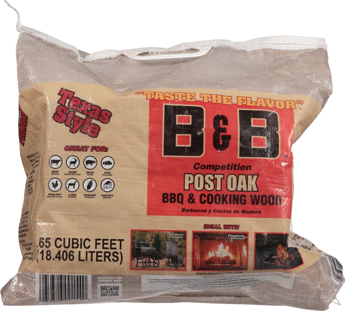 slide 6 of 9, B & B Post Oak BBQ & Cooking Wood 1 ea, 1 ct