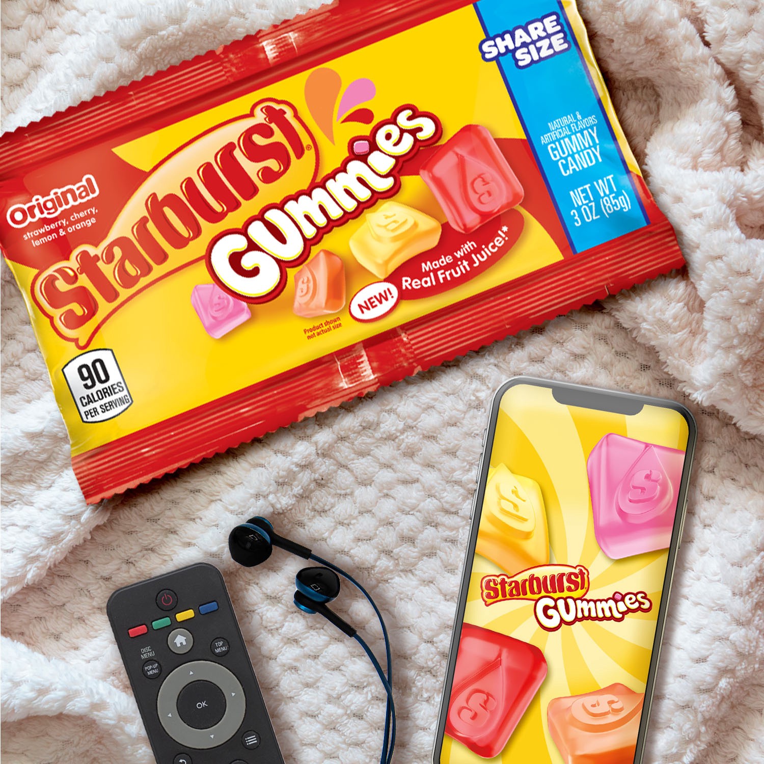 slide 8 of 8, STARBURST Gummies Original Gummy Candy, Share Size, 3 Oz Bag, 3 oz