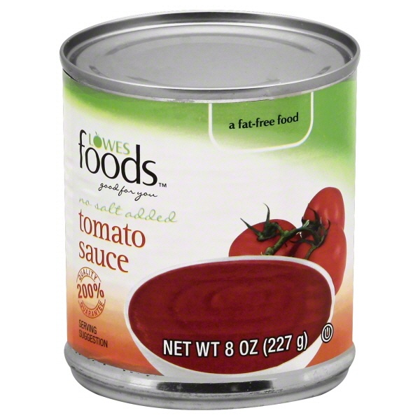 slide 1 of 1, Lowes Foods Tomato Sauce No Salt Added, 8 oz