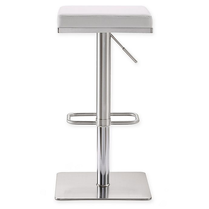 slide 2 of 5, TOV Furniture Bari Steel Bar Stool - White, 1 ct