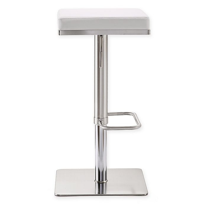 slide 3 of 5, TOV Furniture Bari Steel Bar Stool - White, 1 ct