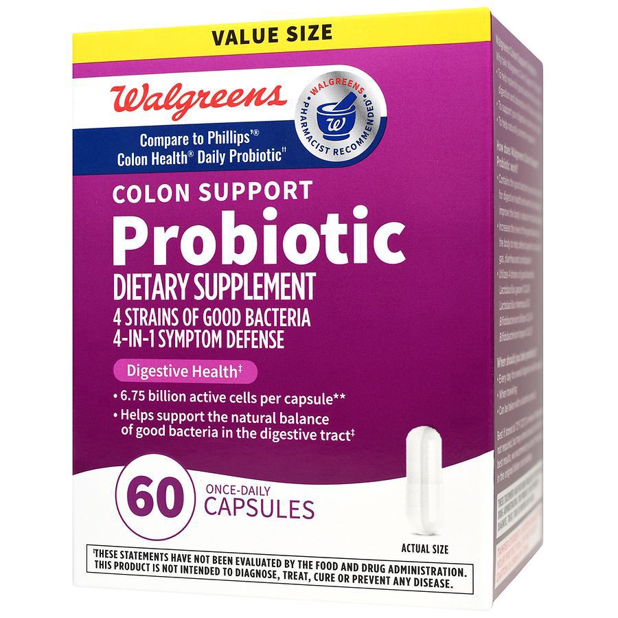 slide 1 of 5, Walgreens Colon Support Probiotic, 60 ct