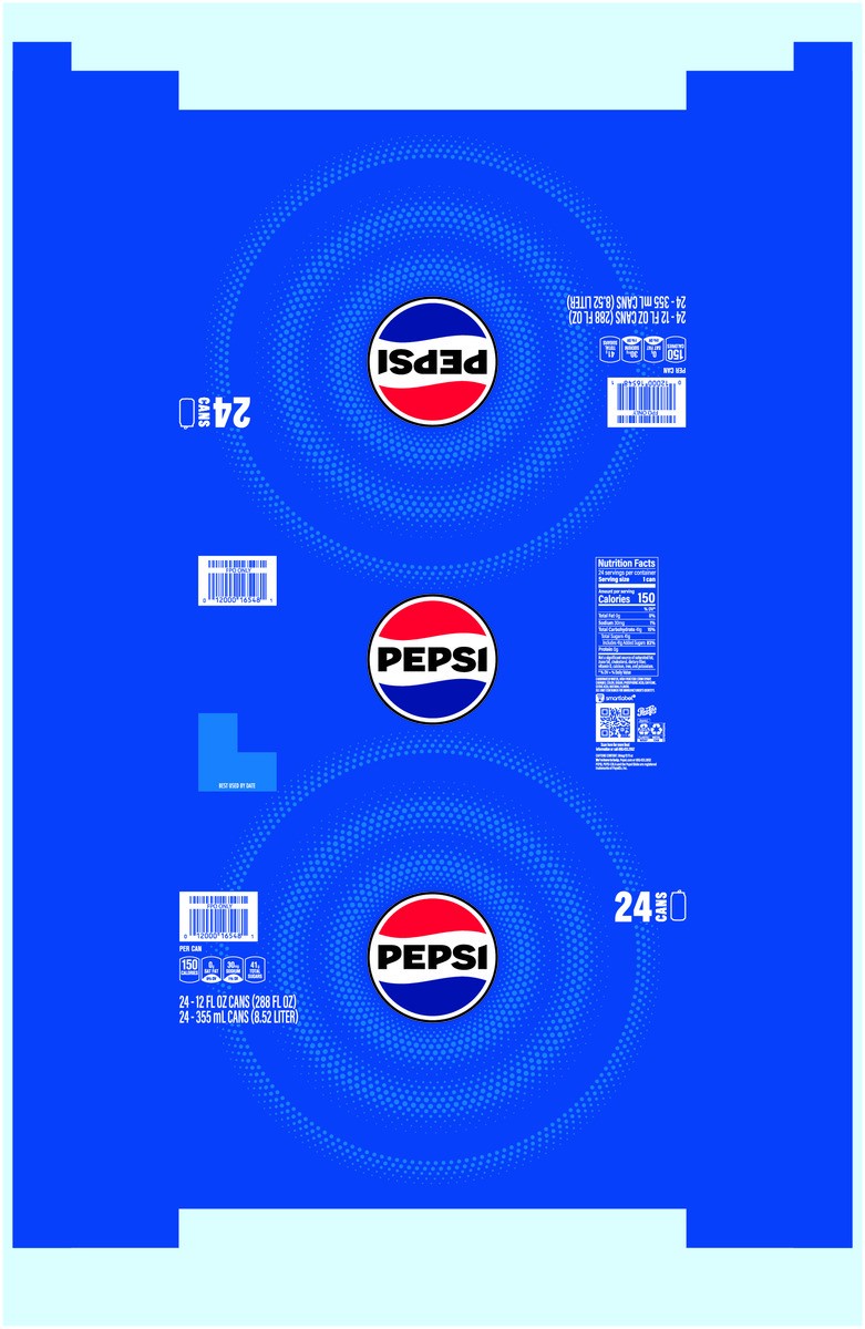 slide 2 of 7, Pepsi Soda Cola Shrink Wrap - 24 ct, 24 ct