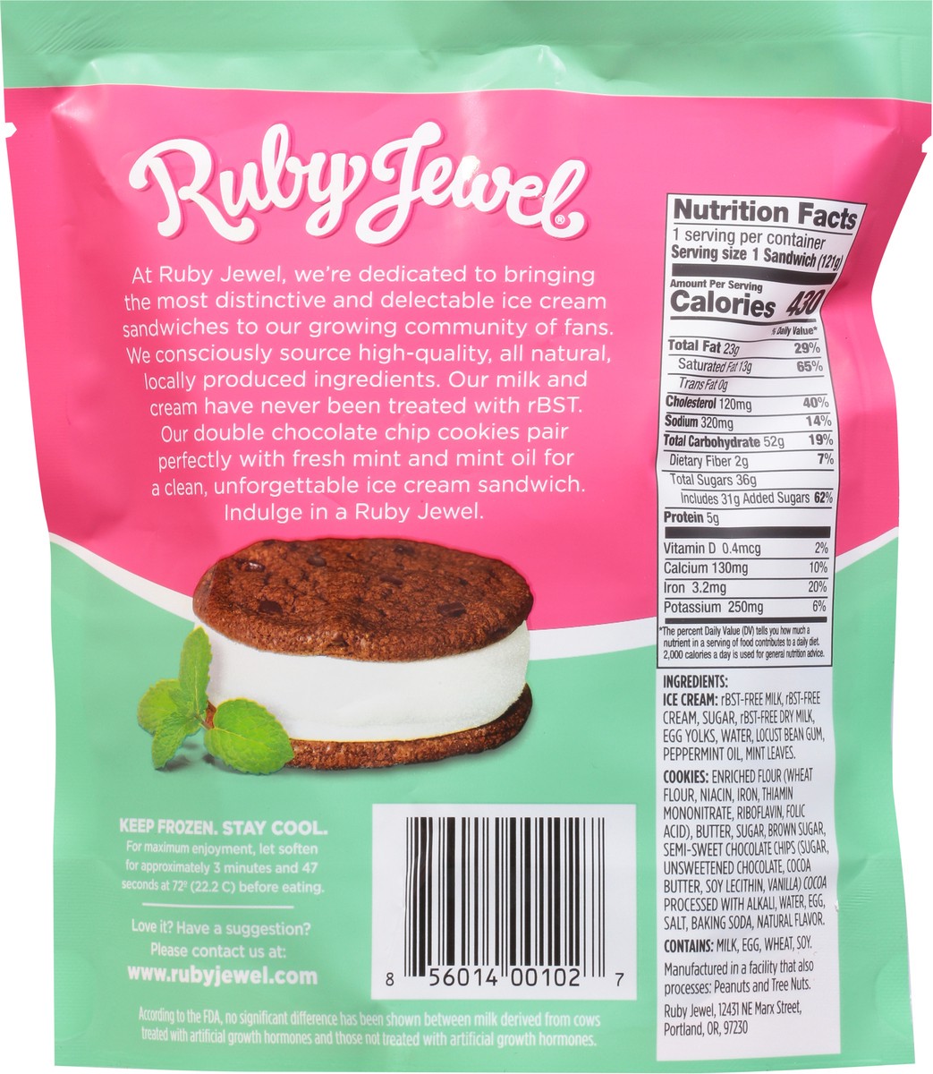 slide 2 of 13, Ruby Jewel Chocolate Mint Ice Cream Sandwich 5.25 oz, 5.25 oz