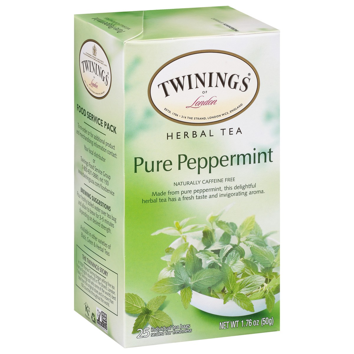 slide 5 of 9, Twinings Pure Peppermint Herbal Tea 25 Tea Bags - 25 ct, 25 ct