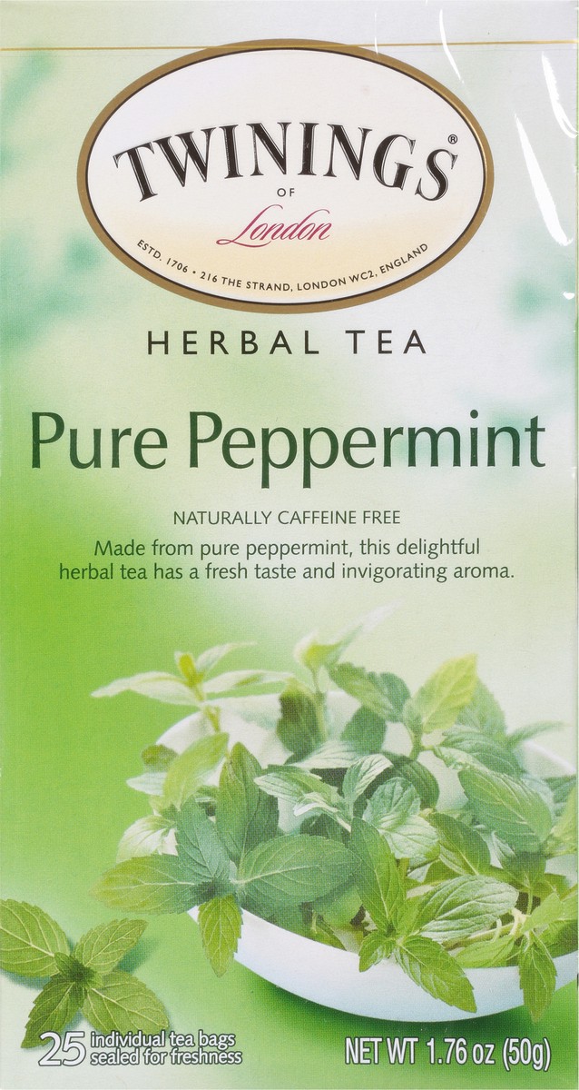 slide 6 of 9, Twinings Pure Peppermint Herbal Tea 25 Tea Bags - 25 ct, 25 ct