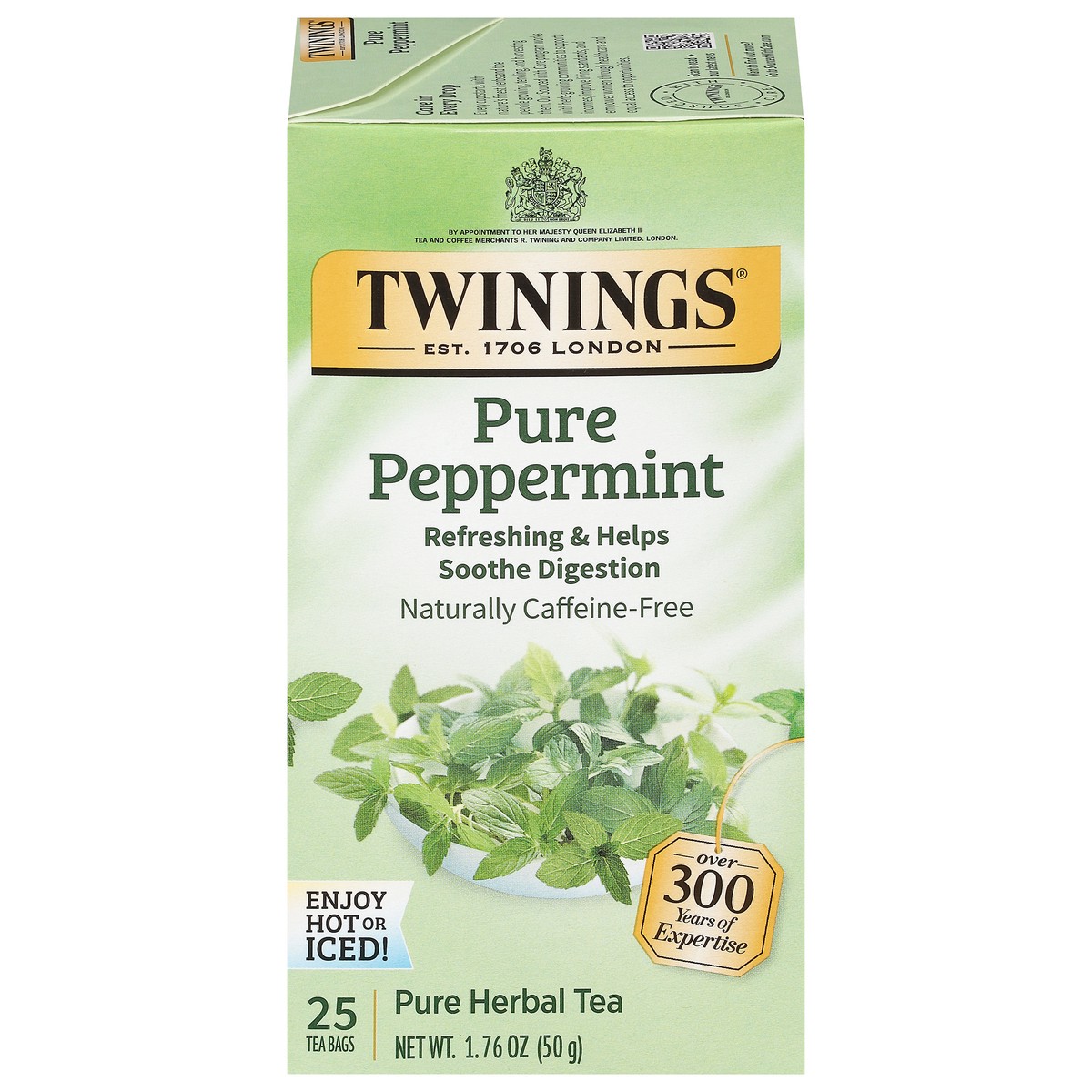 slide 1 of 9, Twinings Pure Peppermint Herbal Tea 25 Tea Bags - 25 ct, 25 ct