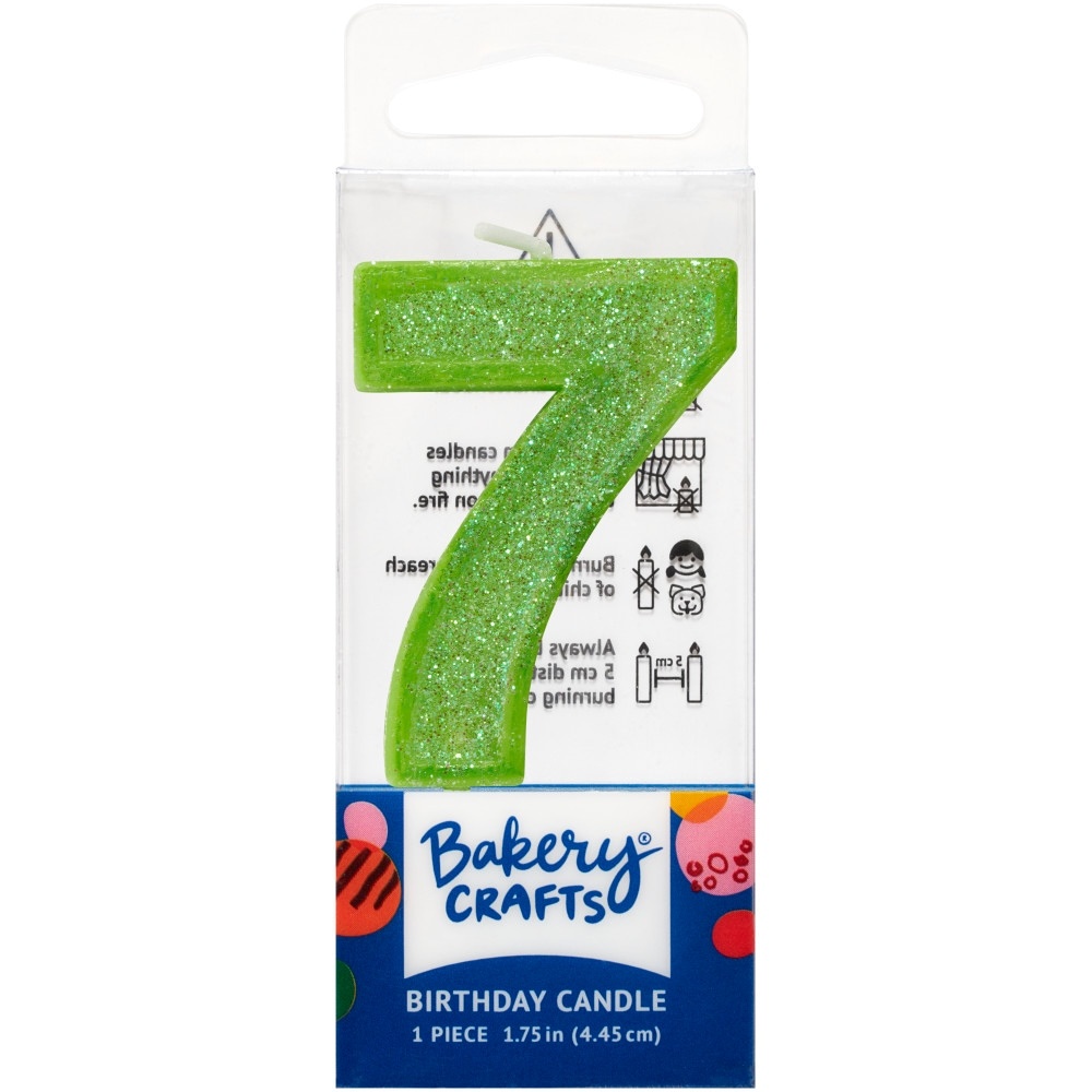 slide 1 of 1, DecoPac Seven Birthday Candle Cake Decoration - Green, 1 ct