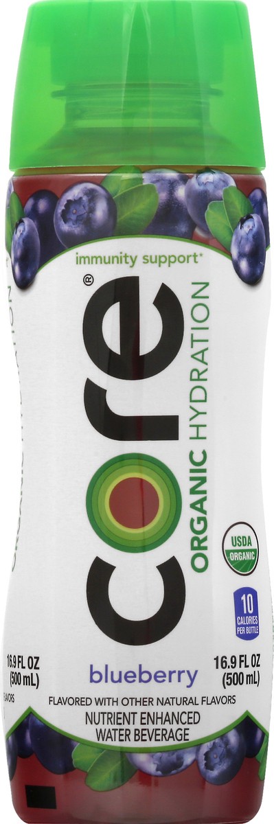 slide 2 of 9, CORE Organic Blueberry Fruit Infused Beverage, 16.9 fl oz bottle, 16.9 fl oz