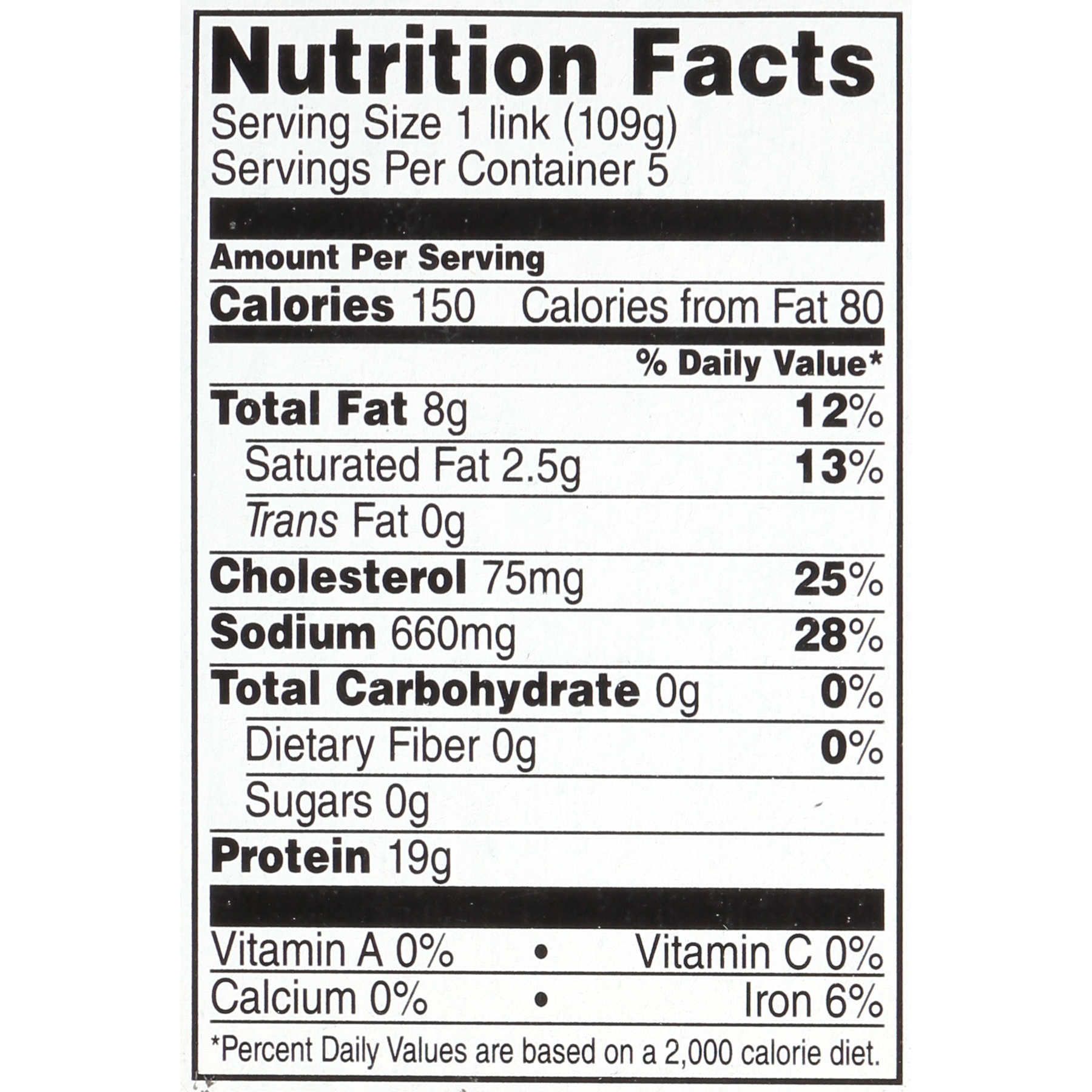 JennieO Turkey Store Turkey Bratwurst Lean per lb Shipt