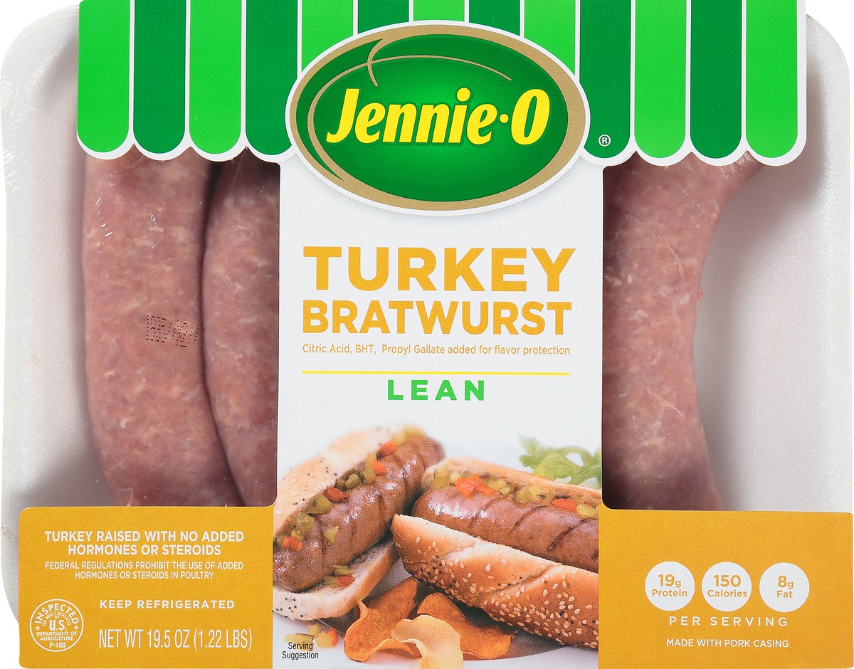 slide 1 of 11, Jennie-O Lean Turkey Bratwurst 19.5 oz, 19.5 oz