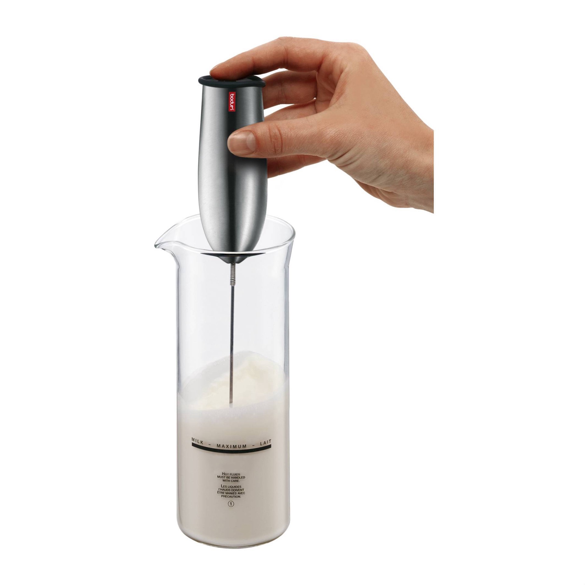slide 4 of 5, Bodum Schiuma Battery Operated Milk Frother Steel, 1 ct