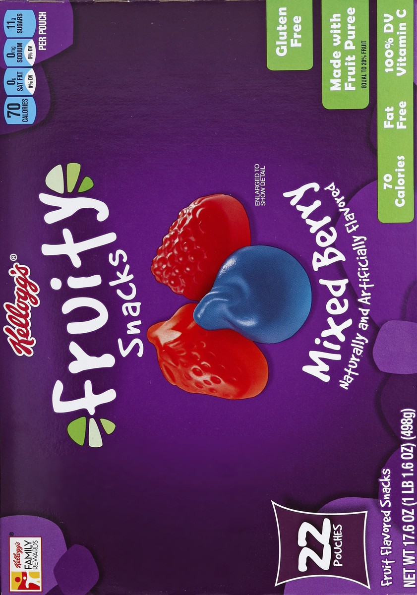 slide 4 of 6, Kellogg's Fruity Mixed Berry Fruit Flavored Snacks, 17.6 oz